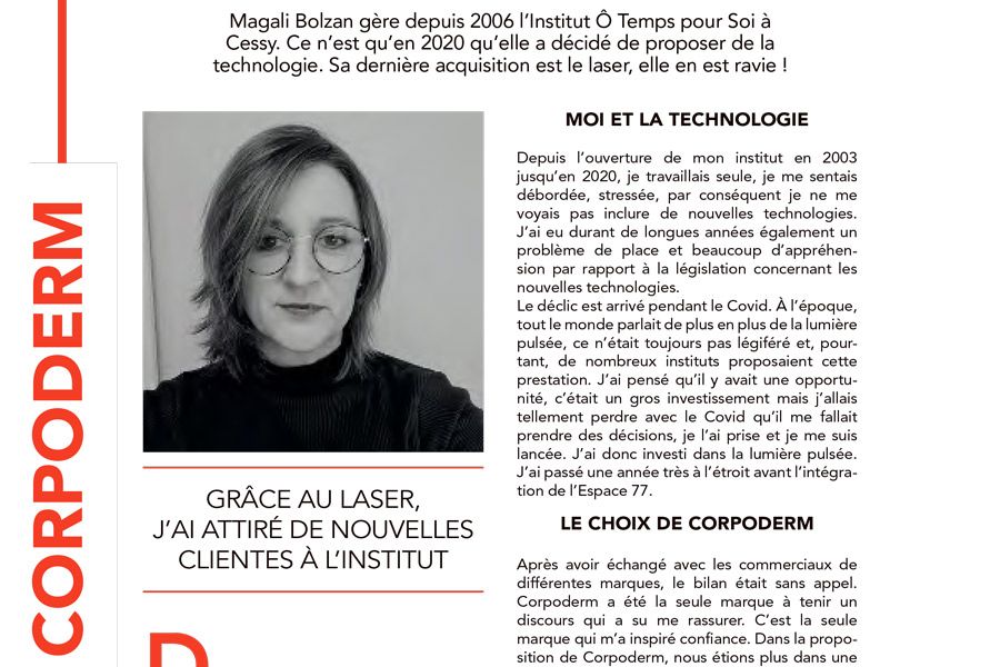 Extrait de l'interview de Magali Bolzan par Les Nouvelles Esthétiques | mars 2024