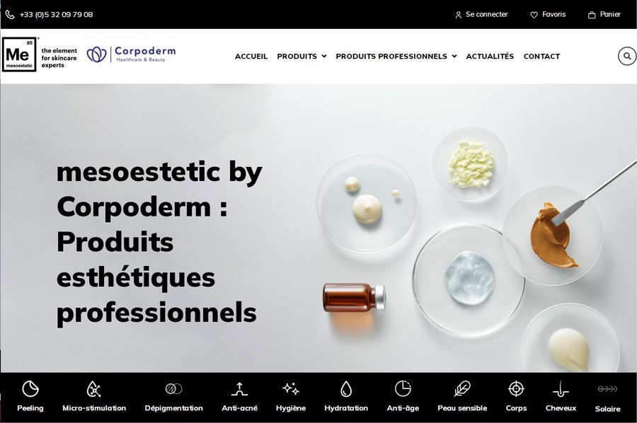 shop corpoderm.com le nouvel e-shop mesoestetic