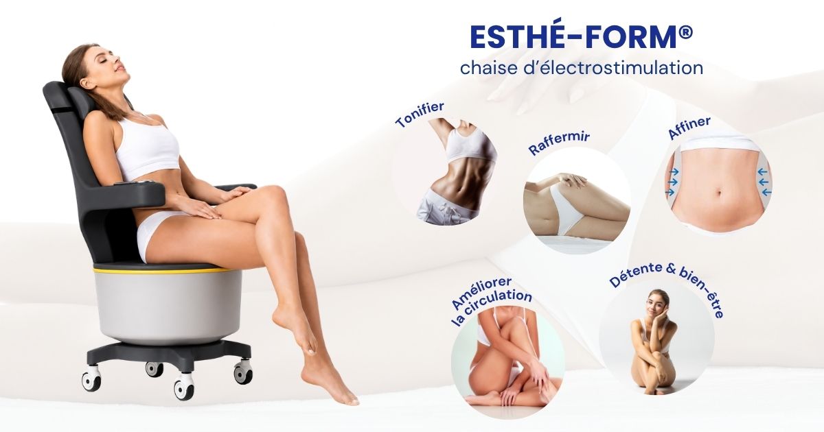 applications chaise EMS pour l'esthétique et le bien-être