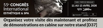 bandeau 55e congrès international esthétique et spa Nouvelles Esthétiques sponsorisé par Corpoderm