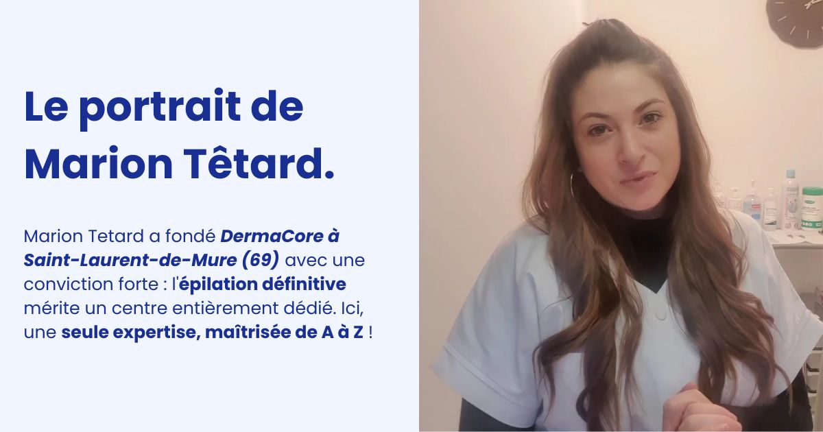 vignette portait de l'esthéticienne Marion Têtard par Corpoderm
