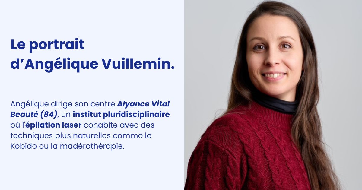 vignette portait de la gérante de l'institut Alyance Vital Beauté Angélique Vuillemin