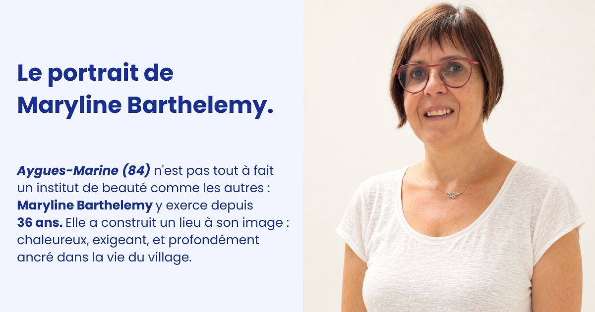 vignette portait de la gérante de l'institut Aigue Marine Maryline Barthelemy