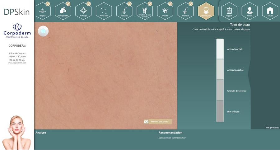 Diagnostic de peau : hydratation