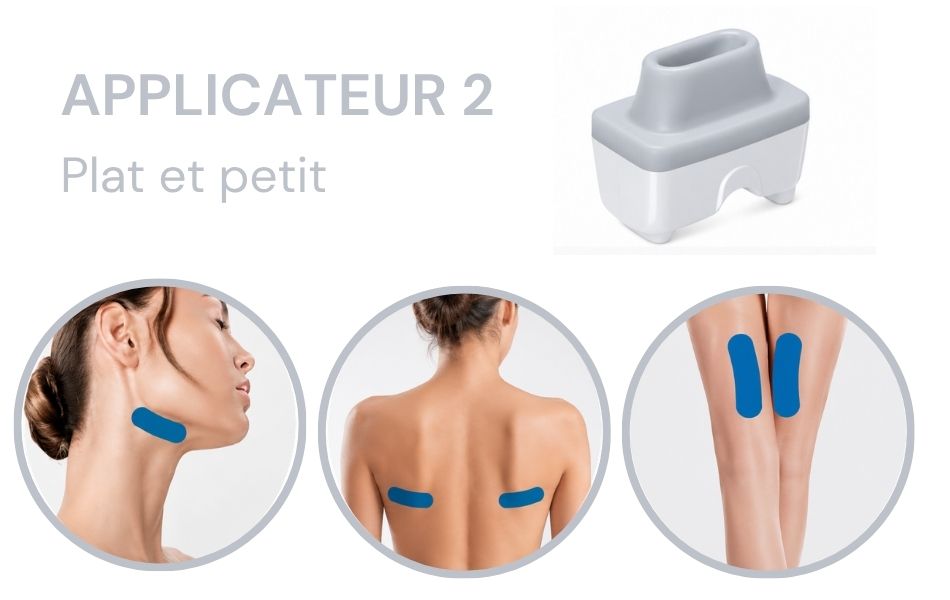 petit applicateur cryolipolyse idéal pour le menton, ailes d'ange et dessus des genoux