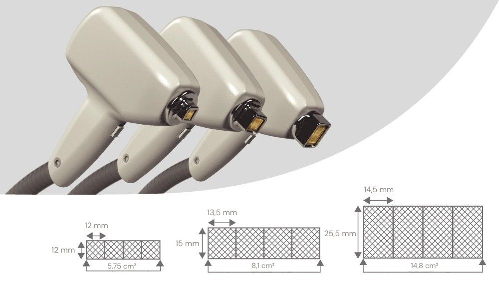 comparatif laser diode taille des spots d'épilation