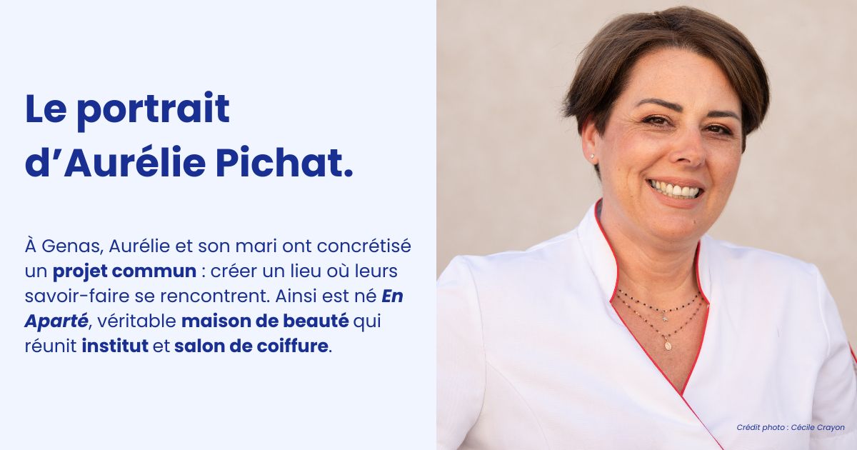 vignette portait de la gérante de l'institut En Aparté Aurélie Pichat