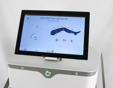 interface programmation du soin de pressothérapie pour les jambes