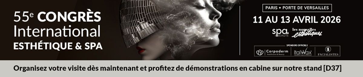 bandeau 55e congrès international esthétique et spa Nouvelles Esthétiques sponsorisé par Corpoderm