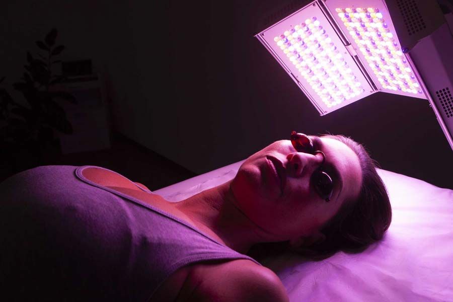 séance LED visage infrarouge
